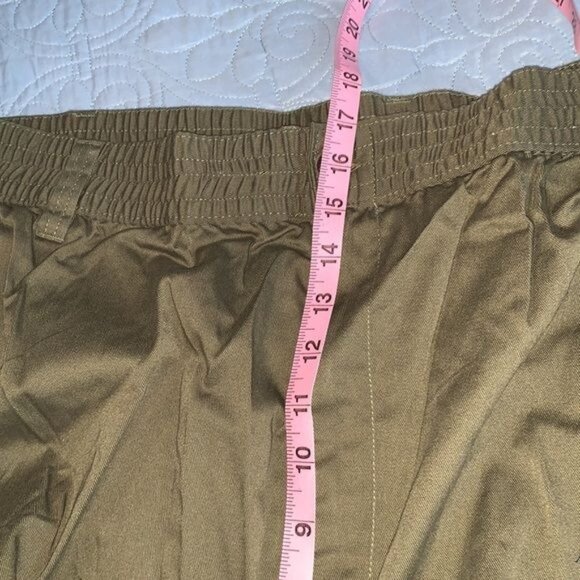 Mens King Size Green  Elastic Waist Pants NWT 100% Cotton Relaxed Fit - Picture 12 of 14